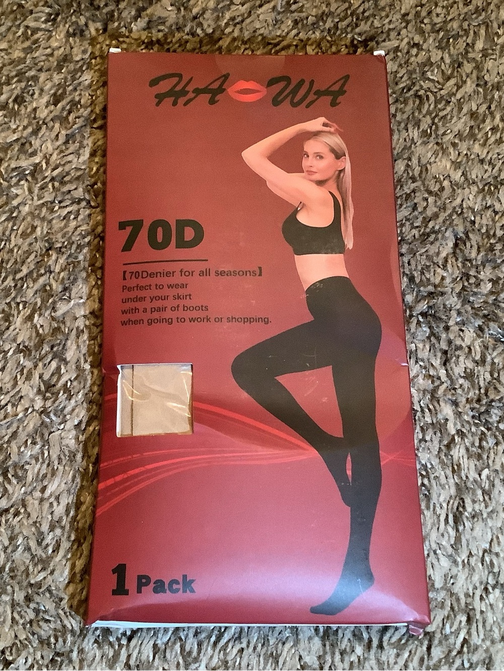 HA WA comfort stretch pantyhose, 70 denier, color nude, size: L